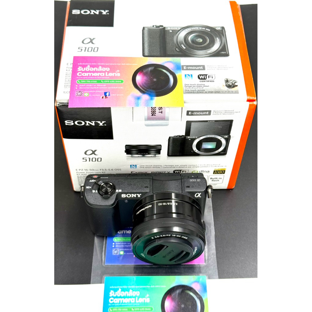 USED.Sony A5100 kit 16-50 oss สีดำ ชัตเตอร์10,800 🔴ผ่อนได้🔴รับซื้อกล้องมือสอง
