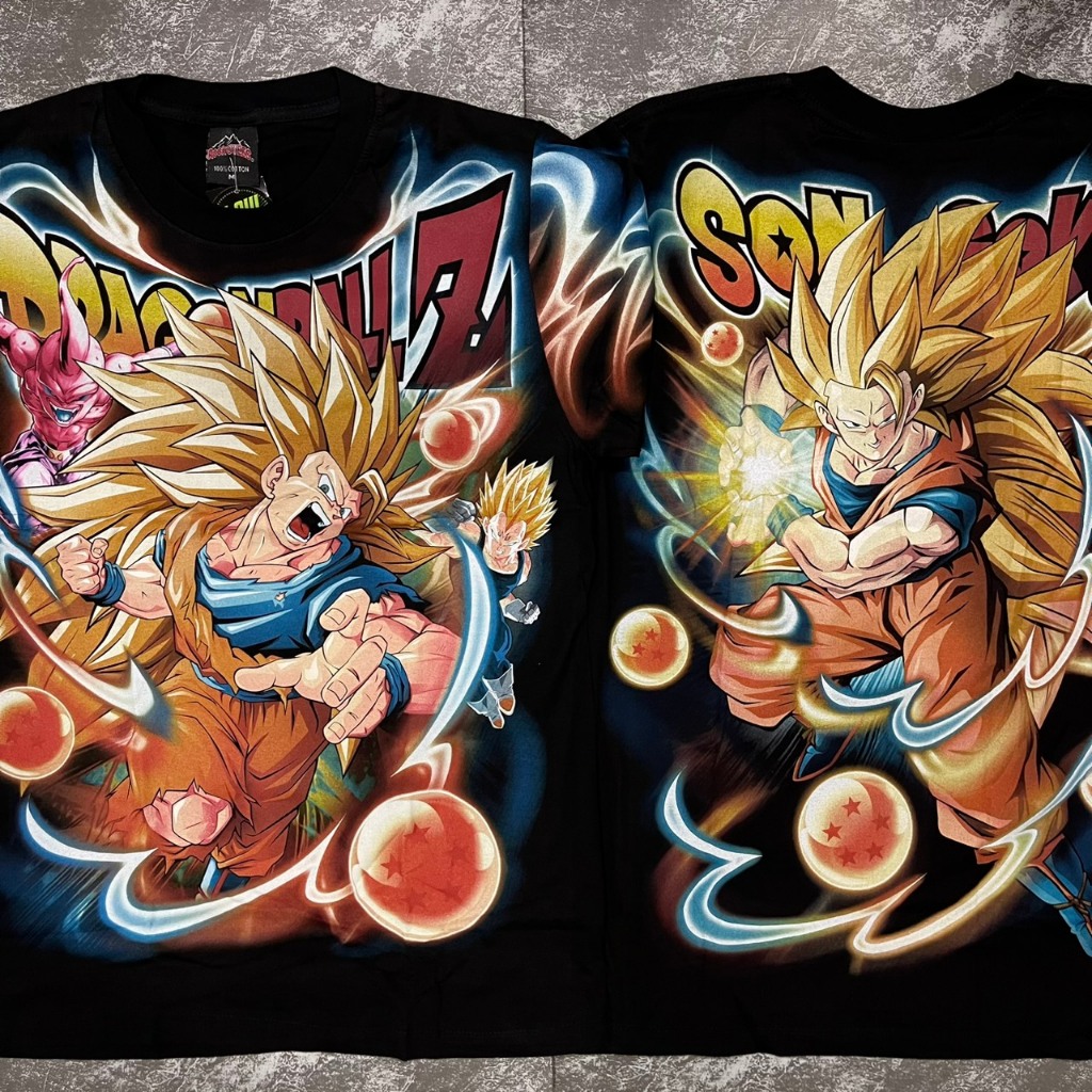 เสื้อยืดOVP ไซย่า3(ป้ายRocktee เรืองแสง) ผ้าCotton100