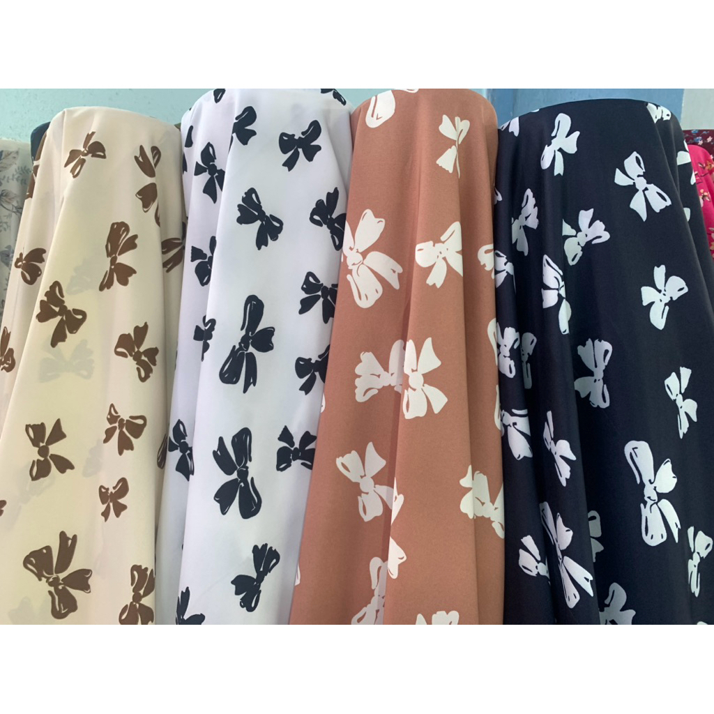 ผ้าไหมอิตาลีลายโบว์มหา หน้ากว้าง60นิ้ว/หลาละ65บาทต่อ1หลา สั่งหลายหลาสามารถตัดยาวต่อเนื่ิองได้ ผ้าเนื้อดี นุ่มลื่นทิ้งตัว