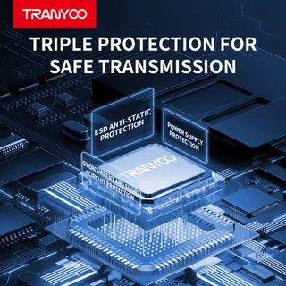 TRANYOO HB11-AC ฮับขยาย 4-in-1 โลหะ มีพอร์ต Type-C + USB 3.0 + USB 2.0 × 2 เหมาะสำหรับคอมพิวเตอร์และแล็ปท็อป