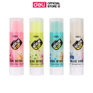 กาวแท่งเจล Deli 8g สีใส ปลอดสารพิษ ลายการ์ตูนน่ารัก พกพาง่าย เหมาะเด็กและงานประดิษฐ์