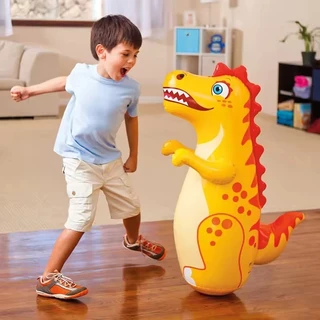 YUNLEO Toy กระสอบทรายเป่าลมไดโนเสาร์สีสันสดใส ร์ฝึกชกมวยทุกวัน เด็กเกมกีฬาของเล่นข 95เซนติเมตร