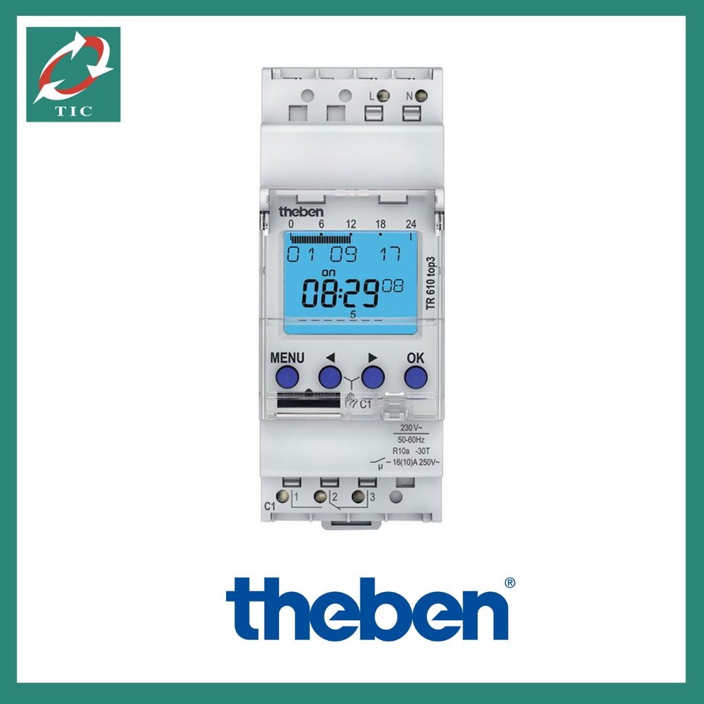 Theben รุ่น TR610 Top3 นาฬิกาตั้งเวลาแบบดิจิตอล Digital Time Switch