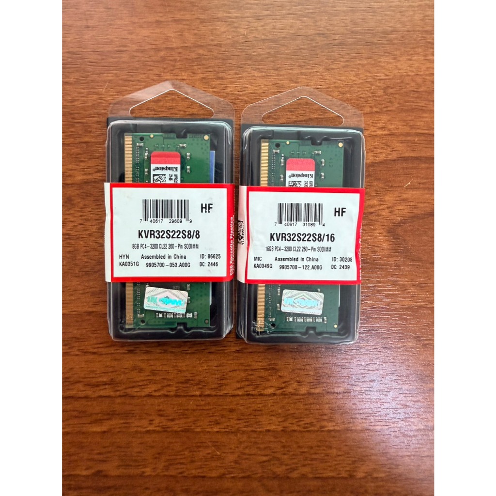 (NEW) DRAM KINGSTON KVR32S22S8/8 และ KVR32S22S8/16
