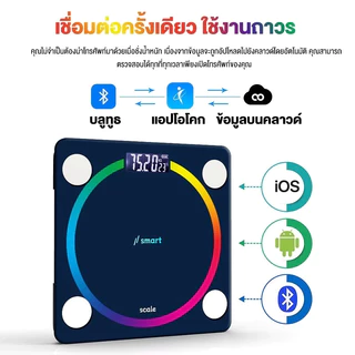 【24ชมจัดส่งเร็ว🚛】เครื่องชั่งน้ำหนัก วัดไขมัน อัจฉริยะ พร้อมแอปภาษาไทย ตรวจสุขภาพ ของแท้ 100% เครื่องชั่งน้ำหนักอัจฉริยะ