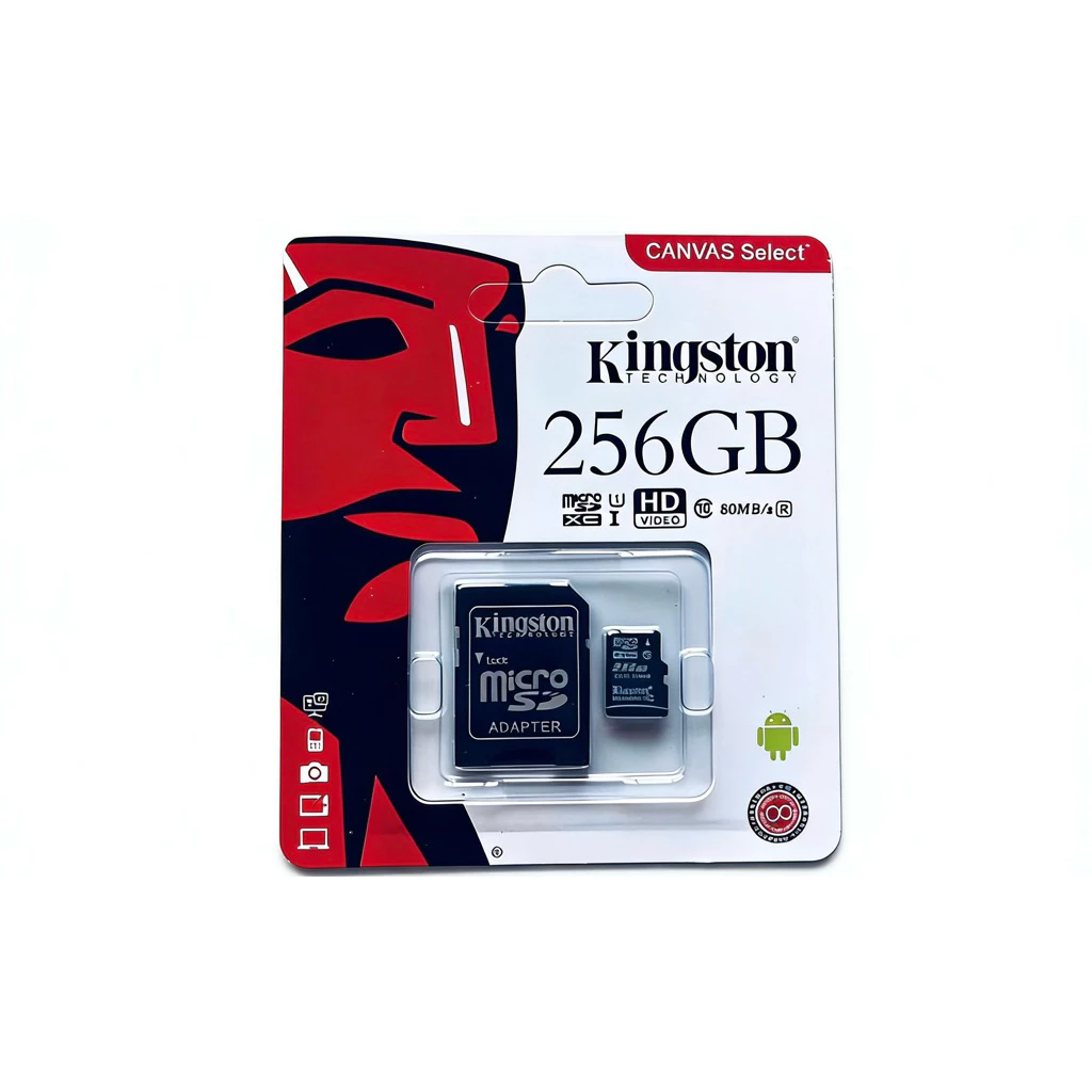 เมมโมรี่การ์ด Kingston Micro SD ความจุสูงสุด 256GB