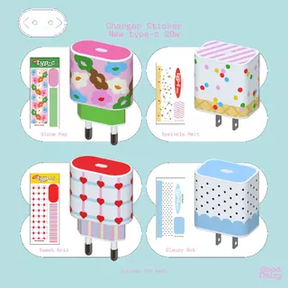 [3ชิ้น100]Charger sticker 2 สติกเกอร์ติดหัวชาร์จ | Good Daizy
