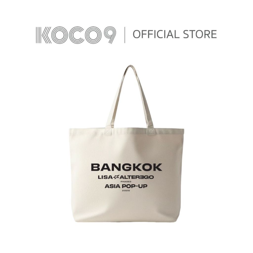 [Lisa Merch] กระเป๋าผ้า ALTEREGO TOTE CITY EXCLUSIVE - BANGKOK LISA ALTEREGO POP-UP STORE OFFICIAL M