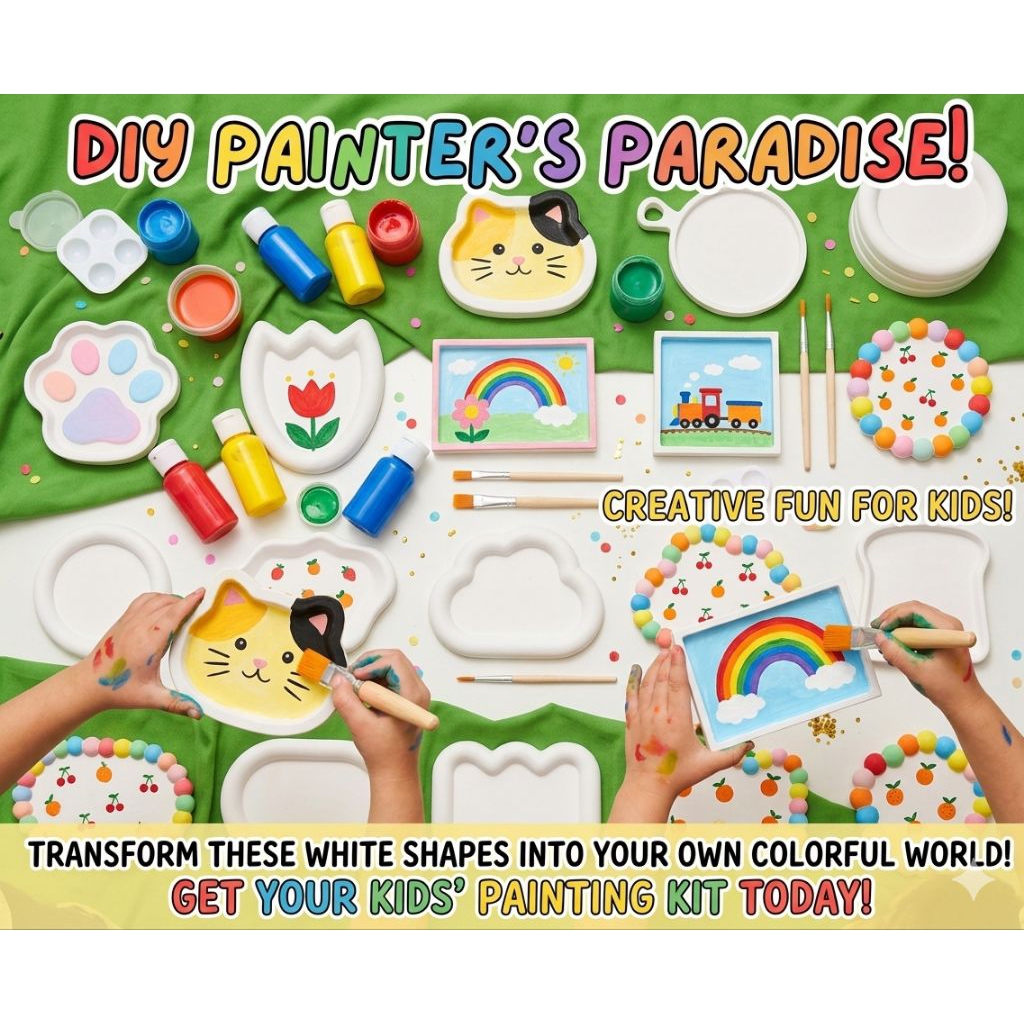 ถาดปูนปลาสเตอร์ ถาดปูนระบายสี เสริมพัฒนาการ กิจกรรมยามว่าง