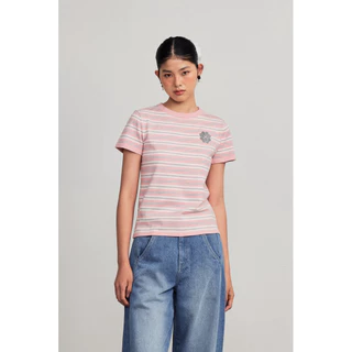 Breeze Club Tee [พร้อมส่ง] เสื้อยืดลายทางไหมพรม