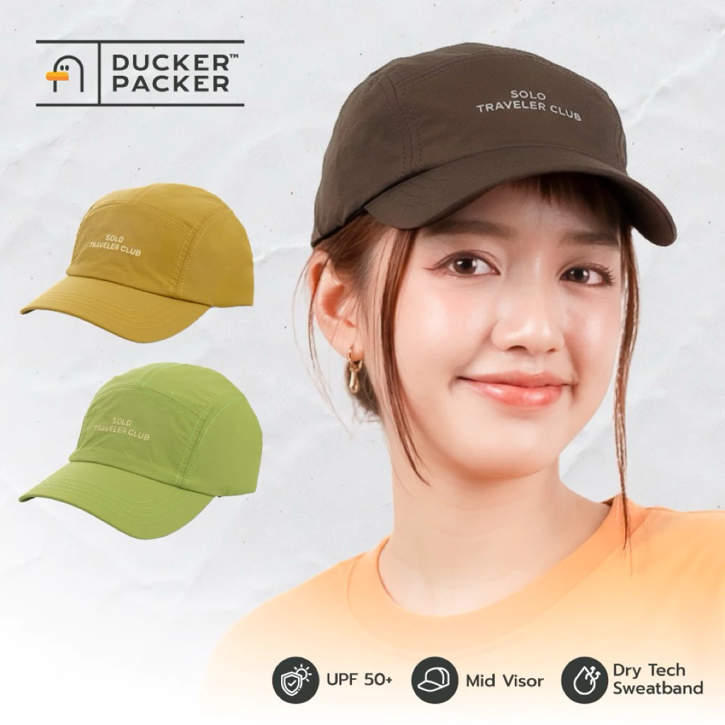 DUCKER PACKER Solo Traveler Cap | หมวกกันแดด ระบายอากาศดี กันระอองน้ำ น้ำหนักเบา