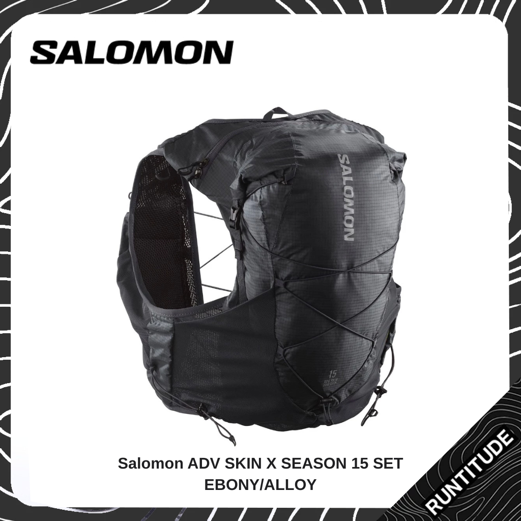 Salomon เป้น้ำ เป้เทรล รุ่น ADV SKIN X SEASON 15 SET EBONY/ALLOY ของแท้