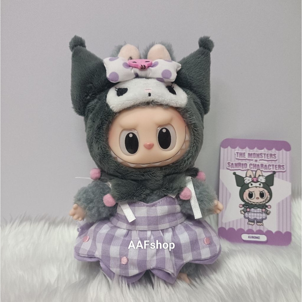 LABUBU The Monsters x Sanrio ของแท้ 100% (แบบระบุตัว Kuromi กล่อง,การ์ด ครบ พร้อมส่งในไทย)