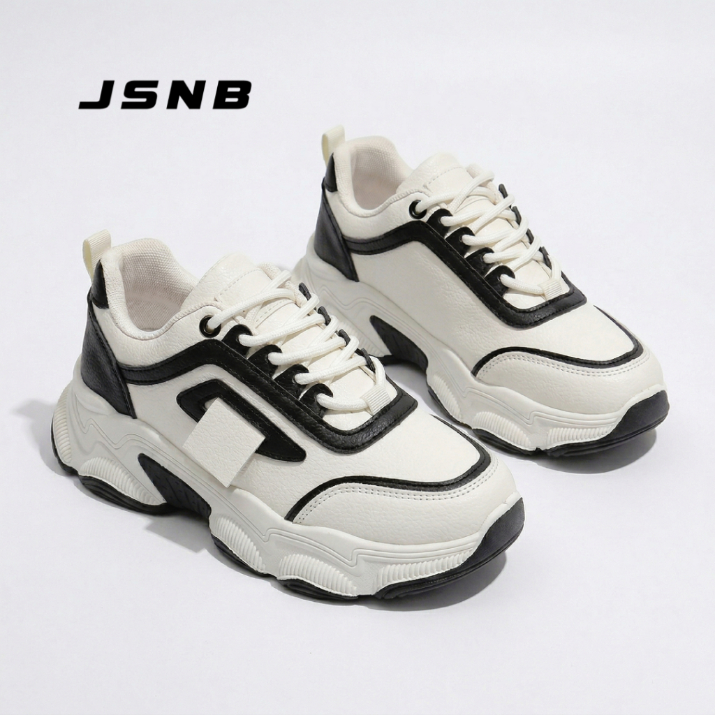 JSNB ส่งฟรี รองเท้าผ้าใบผู้หญิง แนวสตรีท พร้อมส่ง พื้นหนานุ่ม เบา ระบายอากาศได้ดี รองเท้ากีฬาลำลอง [