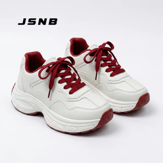 JSNB ส่งฟรี รองเท้าผ้าใบสีขาว ทรงสปอร์ต พร้อมส่ง รองเท้าลำลองส้นหนา พื้นนุ่ม น้ำหนักเบา รองเท้ากีฬา สไตล์เกาหลี [LN968]