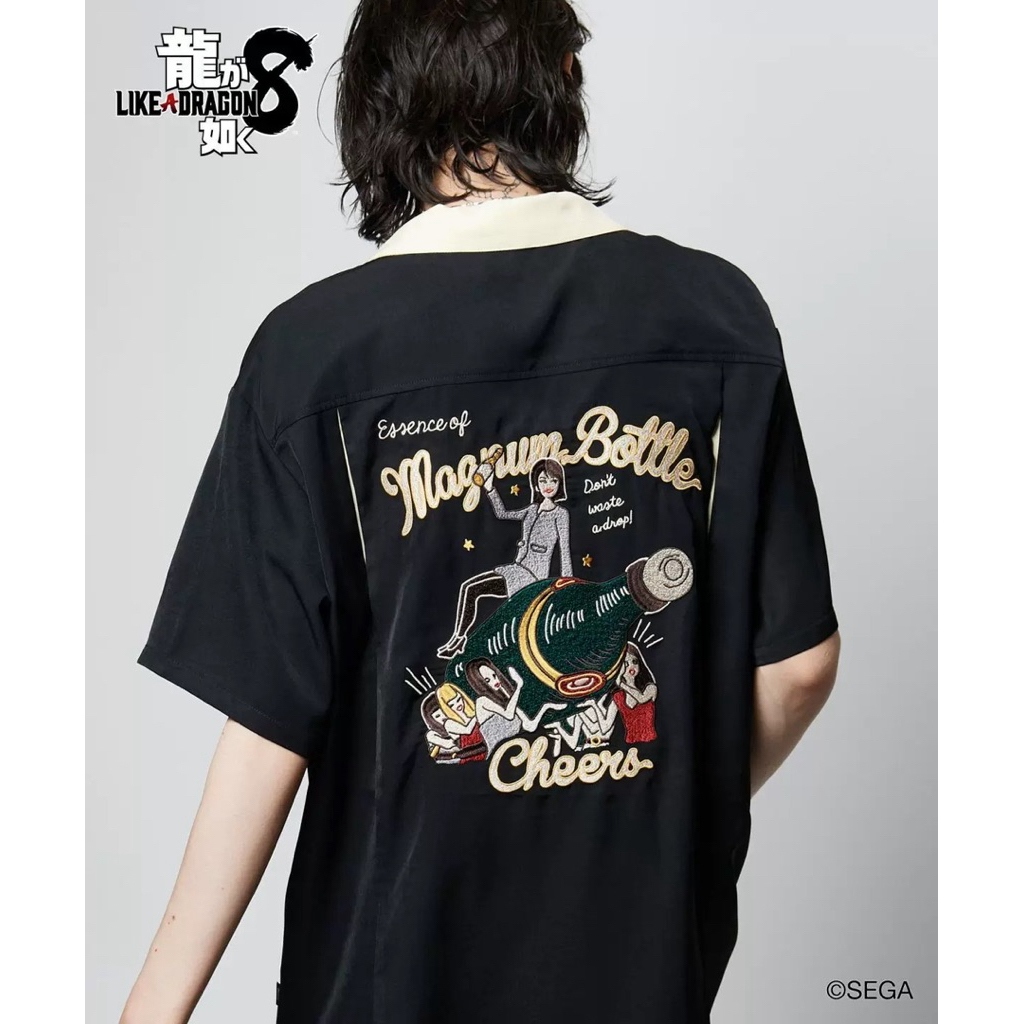 เสื้อโบว์ลิ่งสไตล์เรโทรจากเกม Yakuza 8 Yakuza 8 Retro Bowling Shirt