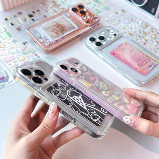 พร้อมส่ง T6S214 DIY CASE เคสถอดฝาหลัง มาแต่งเคสกัน🎨 เคสใสใส่บัตร เคสใส่รูป เปิดฝาหลัง เคสไอโฟน For iPhone13-17P,17Promax