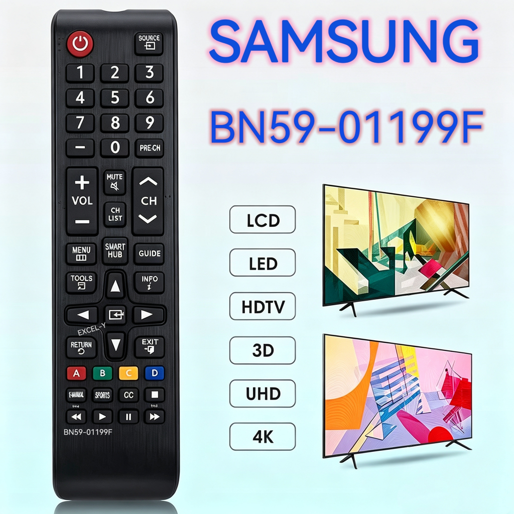 ใหม่ รีโมตคอนโทรล BN59-01199F สําหรับสมาร์ททีวี Samsung All LCD LED HDTV 3D UN32J4500AFXZA UN50J6200AFXZA