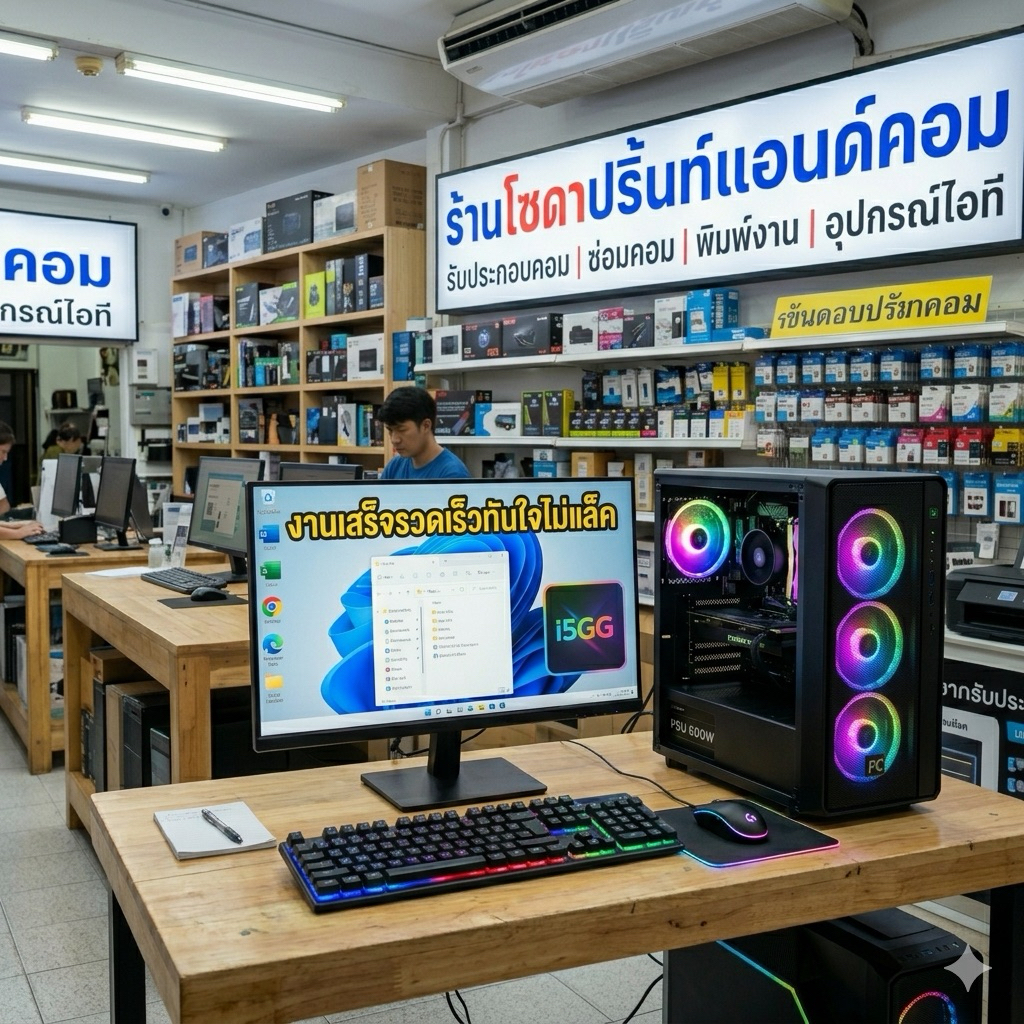 คอมพิวเตอร์เล่นเกมส์ครบชุด CPU I5 / RAM 8GB / SSD 256GB /  พร้อมจอ 20-24นิ้ว มือ1