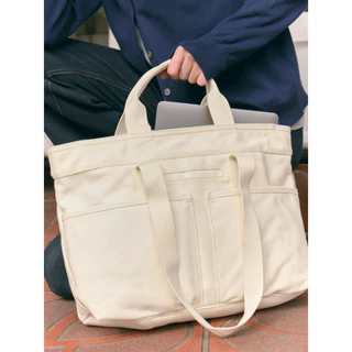 COVE Daytrip Canvas Tote กระเป๋าใส่โน๊ตบุ๊ค / Laptop 15 นิ้ว กระเป๋าสะพายไหล่ ผ้าแคนวาส น้ำหนักเบา