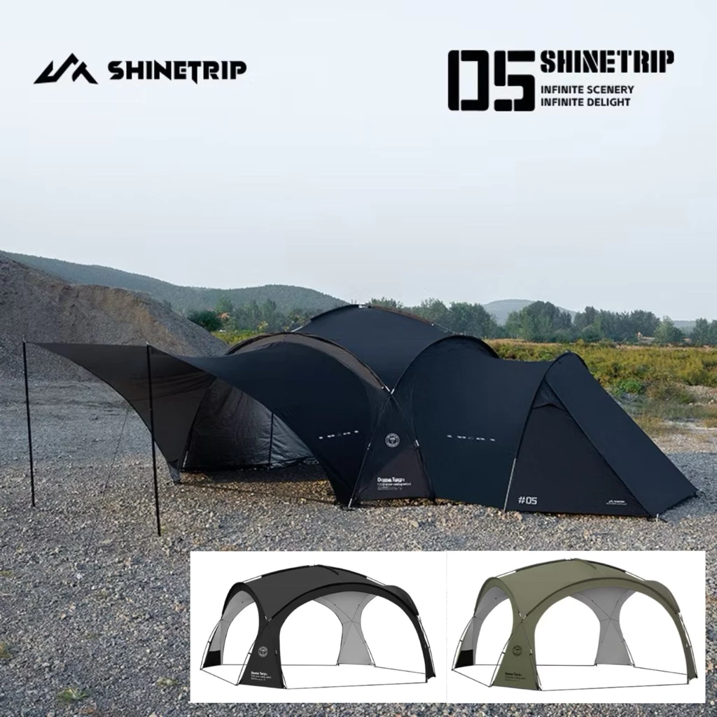 ShineTrip Dome Tarp รุ่น a470 ผ้า Oxford 150D UPF50+ เต็นท์ทรงโดม ทาร์ปกันแดด พร้อมอุปกรณ์เสริม