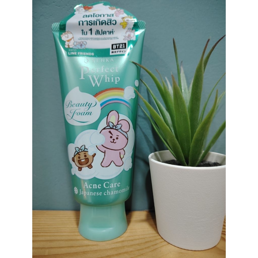 SENKA Perfect Whip Acne Care Beauty Foam (Japanese Chamomile) – BT21 Edition(100g)