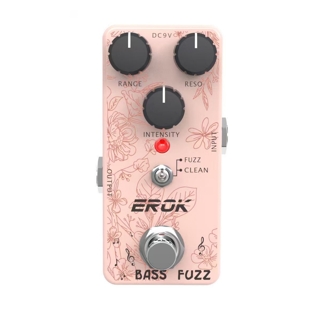 EROK BS-05 Bass Fuzz Pedal - Analog Dynamic Filter, Dual Fuzz/Clean Modes, 3 Knobs, True Bypass