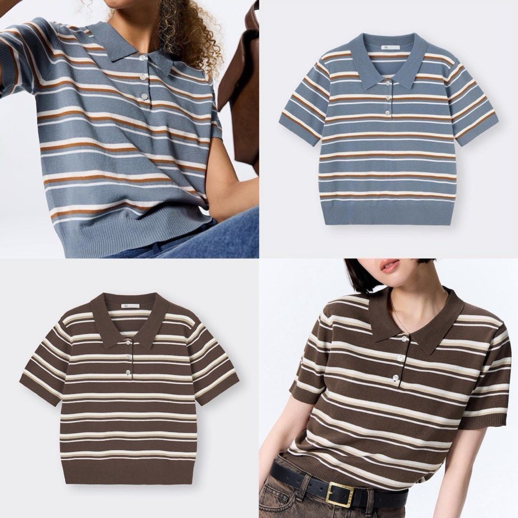 ZA./RA Polo Shirt เสื้อโปโลลายขวาง ผ้ายืดได้เยอะ ผ้านุ่มๆ