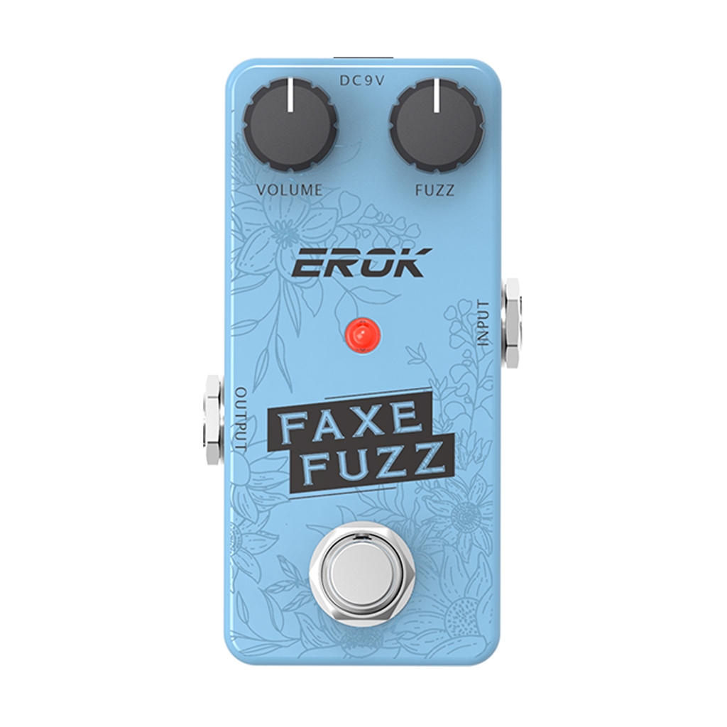EROK BS-08 FAXE FUZZ Guitar Pedal - Classic Fuzz Tone, Low Volume Clean-Up, Face Fuzz True Bypass