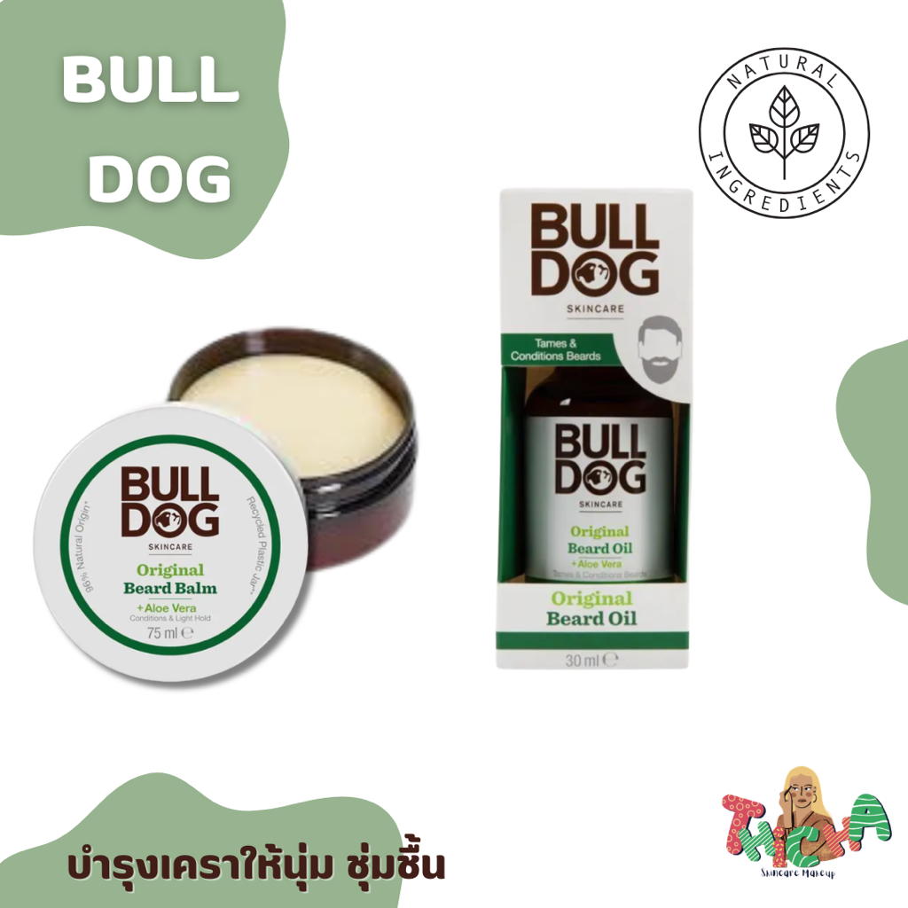 Bulldog Skincare for Men Original Beard Balm 75ml ,Bulldog Skincare for Men Original Beard Oil 30ml