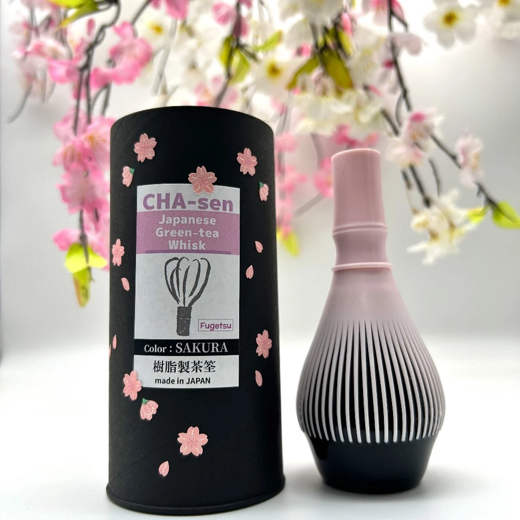 ☆new color☆ Limited quantity, includes a special gift‼ Sakura resin tea whisk Chasen【Made by Fugetsu, our store exclusive color】