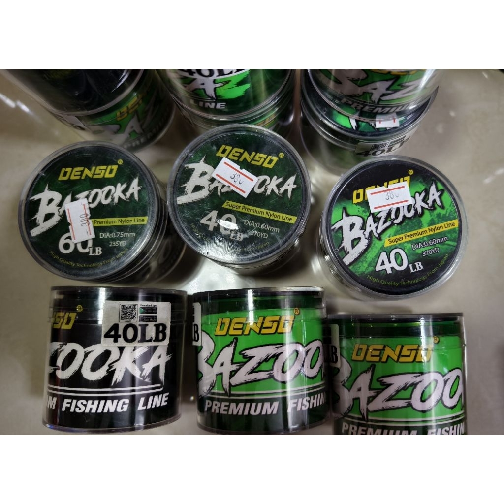 สายเอ็น Bazooka  DENSO Mono Bazooka Super Premium 40lb 50lb 60lb