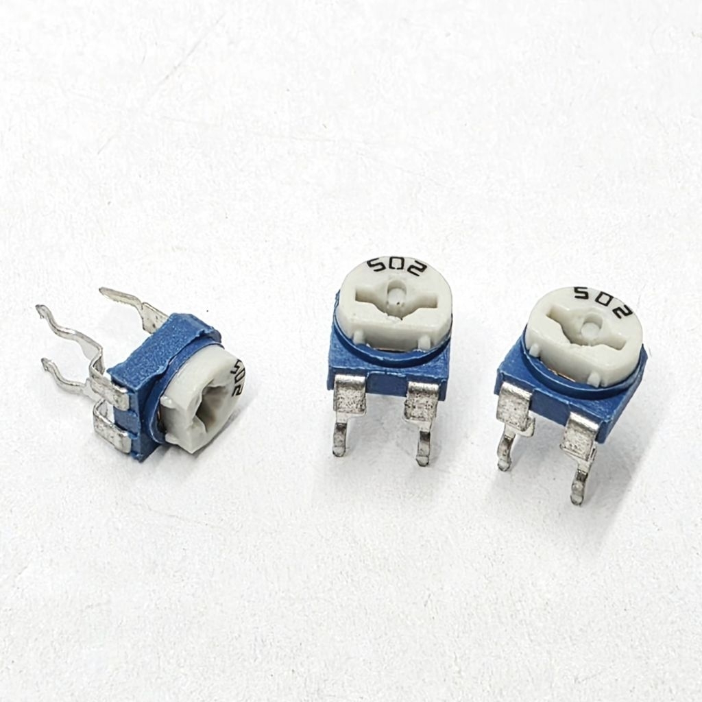 (แพ็ค 5 ตัว) ตัวต้านทานปรับค่าได้ , 5K 502  VR เกือกม้า แนวตั้ง RM-065  Trim pot  Trimmer Potentiome