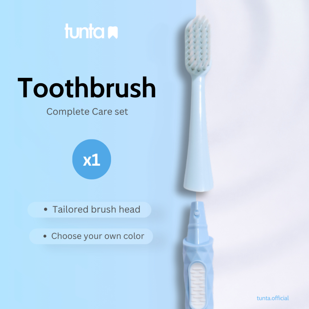 แปรงสีฟันเปลี่ยนหัวได้ TUNTA ขนนุ่มเรียวแหลม (Full Toothbrush)
