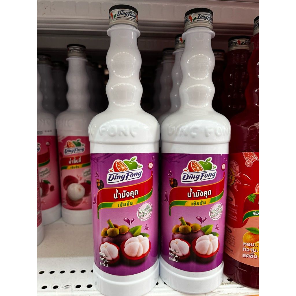 760 ml ติ่งฟง น้ำมังคุด ไซรัปมังคุด Dingfong Mangosteen Juice Concentrate ไซรัปผลไม้สำหรับเมนูโซดา สมูทตี้ เบเกอรี่