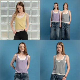 EVERYDAY - Ruby Tank Top เสื้อกล้ามผ้าทอแต่งสองชั้น