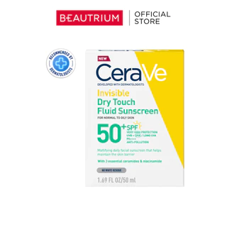 CERA-VE Invisible Dry Touch Fluid Sunscreen SPF50+ PA++++ กันแดด 50ml