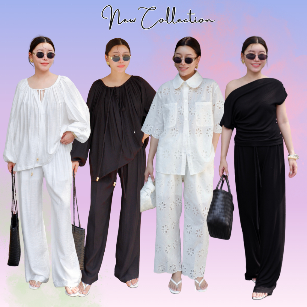 [ส่งฟรี] DAISY เซ็ตเสื้อคอปาด&กางเกงขายาวและ เซ็ตเสื้อคอรูด& กางเกงขายาว CARDIGAN_NISTA