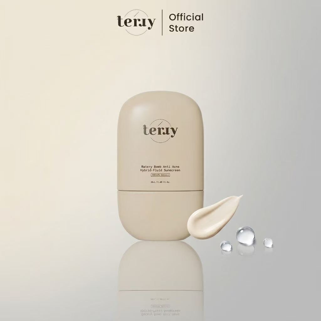 Terry Watery Bomb Hybrid Sunscreen SPF50+ PA++++ ครีมกันแดดหน้า เนื้อน้ำ บางเบา คุมมัน