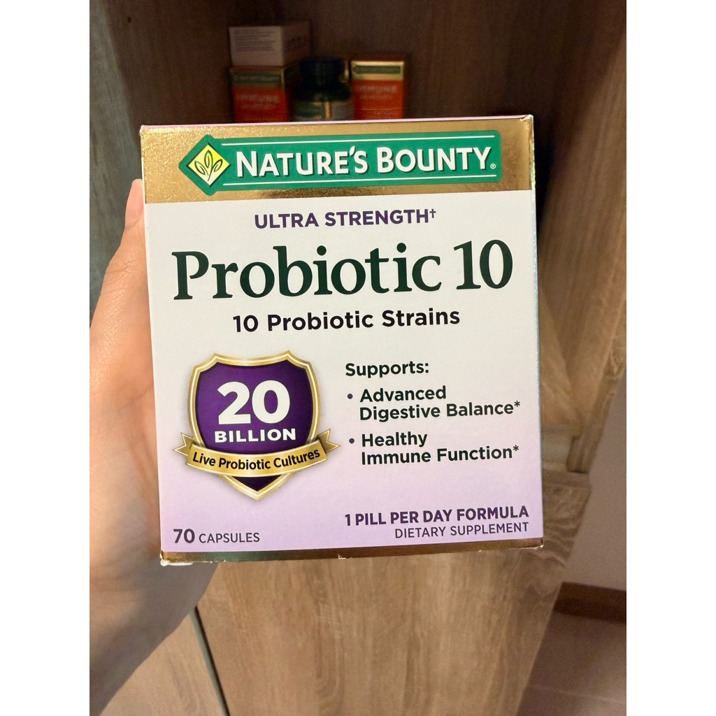 ⚡️[EXP.2027พร้อมส่ง✅ Nature's Bounty โปรไบโอติกส์ 10 สายพันธุ์ Ultra Strength Probiotic 70 เม็ด