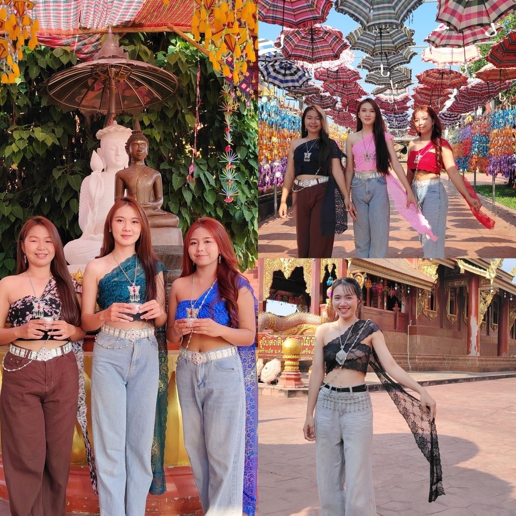 สไบ​ลูกไม้​หลากสี ผ้ายืดเนื้อนิ่ม บางโปร่ง กว้าง6-9นิ้วยาว2.20​ ม.