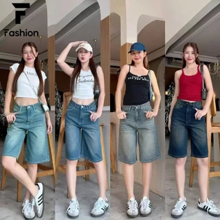 กางเกงยีนส์ขาสั้น เอวสูง ทรงหลวมขากว้าง เกาหลีสายวินเทจ ใส่สบายไม่อึดอัด ถูกใจสาวขาช้อป
