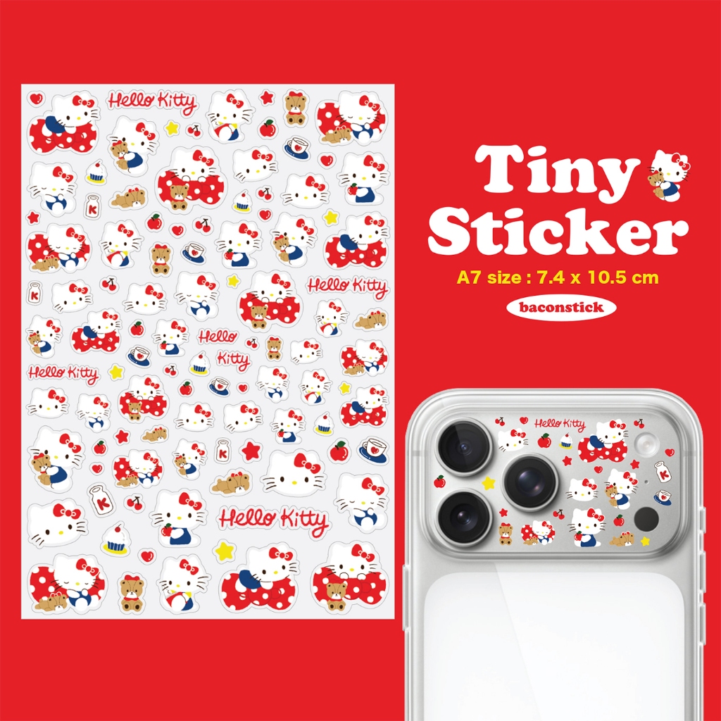 Hello Kitty Tiny Sticker A7 สติ๊กเกอร์ติดขอบกล้อง iphone