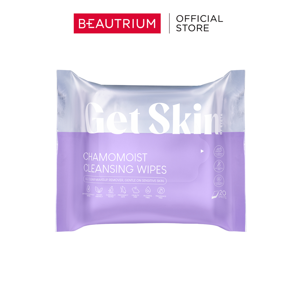 GET SKIN BY EYETA Chamomoist Cleansing Wipes ผลิตภัณฑ์ทำความสะอาดผิวหน้า 20Sheets