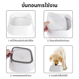 TUBIที่ให้น้ำสัตว์เลี้ยง น้ำพุแมวสุนัข ความจุใหญ่ 1.5L ป้องกันน้ำกระเซ็น ป้องปากเปียก ทำความสะอาดง่าย