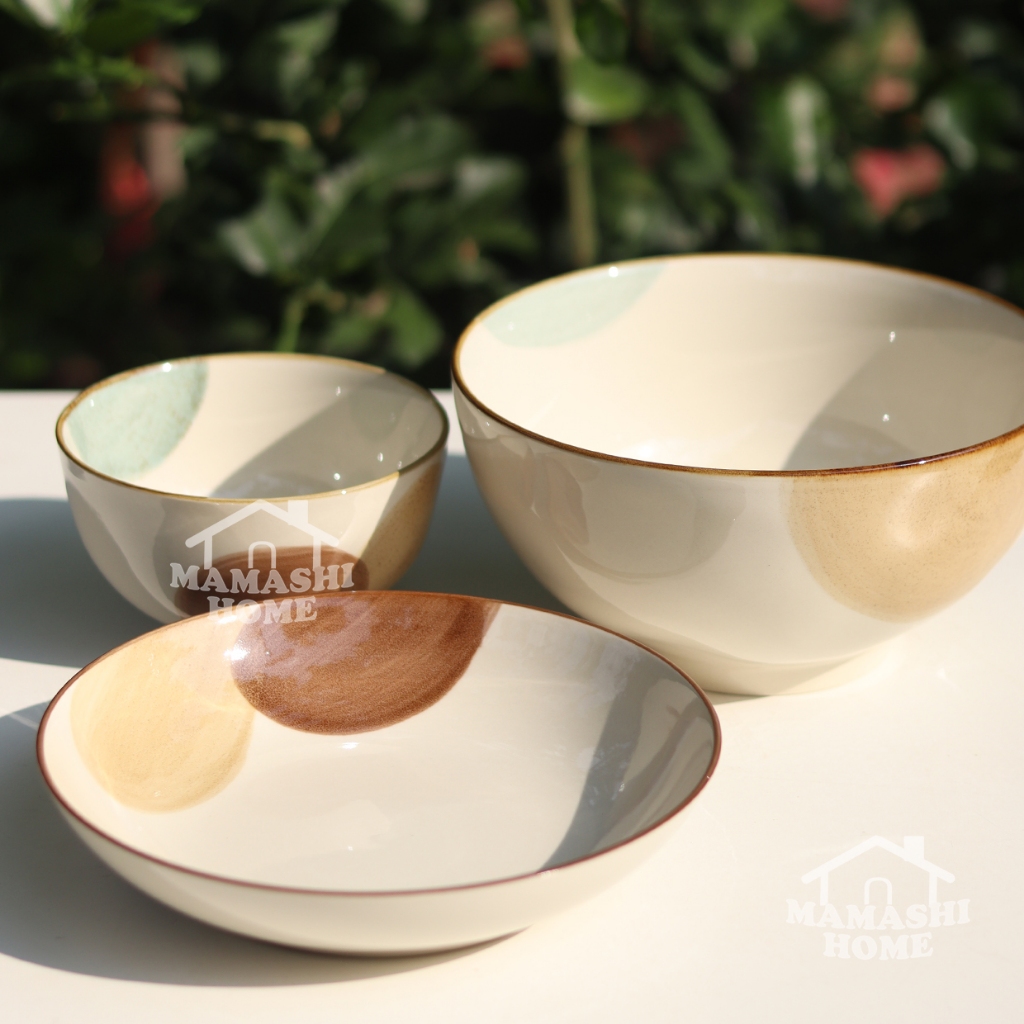 จาน ชาม ถ้วย เซรามิค จานเซรามิคขนาด 7 นิ้ว ถ้วย 4 นิ้ว 6 นิ้ว 8 นิ้ว เข้าไมโครเวฟได้
