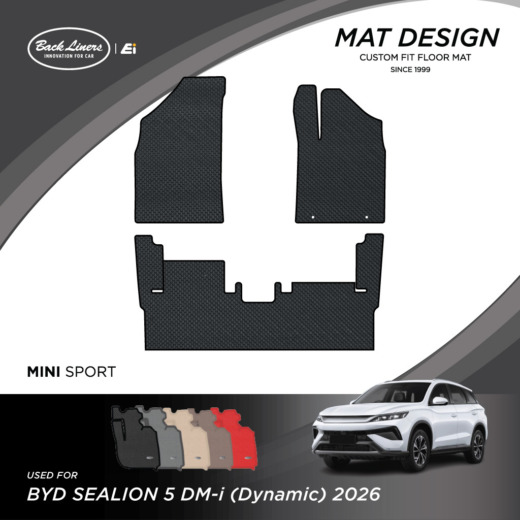 พรมปูพื้นรถยนต์เข้ารูปสำหรับ BYD รุ่นSealion 5 (ปี2026)