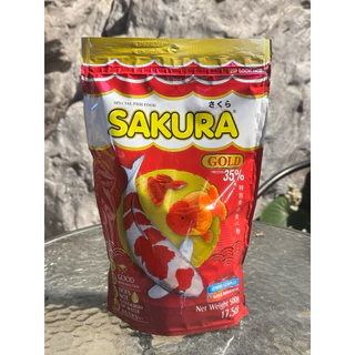 อาหารปลา SAKURA GOLD สำหรับปลาสวยงาม 50g-500g