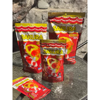 อาหารปลา SAKURA GOLD สำหรับปลาสวยงาม 50g-500g