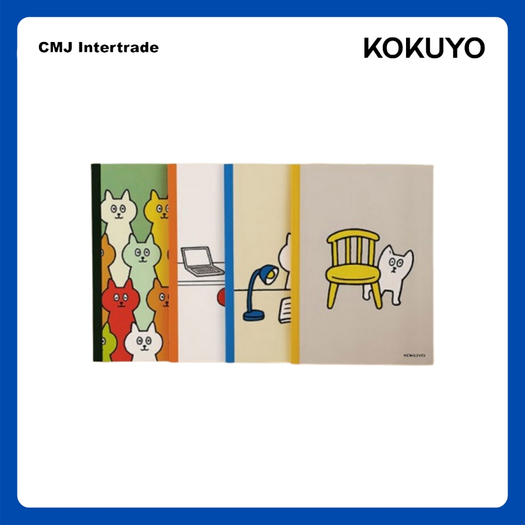 Kokuyo illustrator notebook A5 สมุดลายน้องแมว สมุดบันทึกมีเส้น สมุดโน้ตขนาด A5 มี 4 ลาย [Campus Study Booster]